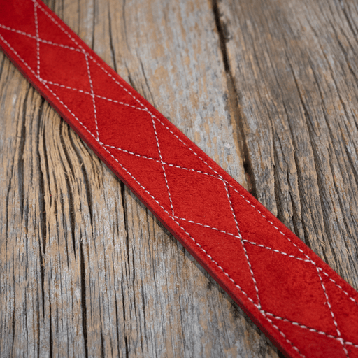 Adam Lahey Red Belt w/ Diamond Stitching MEN - Accessories - Belts & Suspenders Adam Lahey