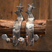 Ricky Trammel Silver Texas and Longhorn Mounted Spurs 5 pt Rowels Tack - Spurs Ricky Trammell
