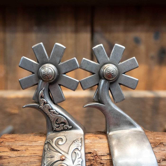 Kerry Kelley Silver Mounted 8pt Spurs