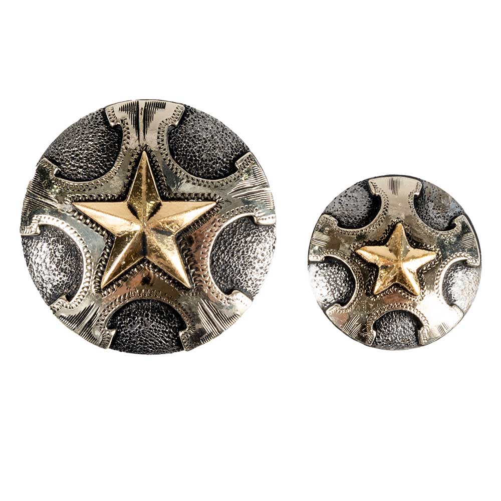 Antique Gold Star Concho - Teskeys