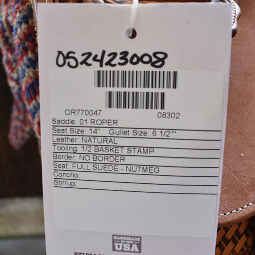 14" MARTIN ROPING SADDLE Saddles - New Martin Saddlery