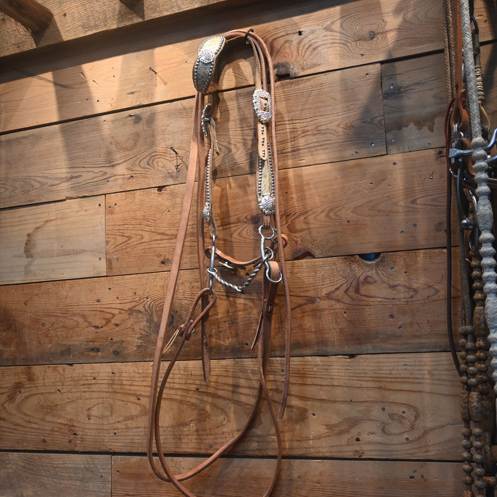 Bridle Rig L & S Twisted Wire with Copper Inlay Gag Bit SBR458 Sale Barn misc   