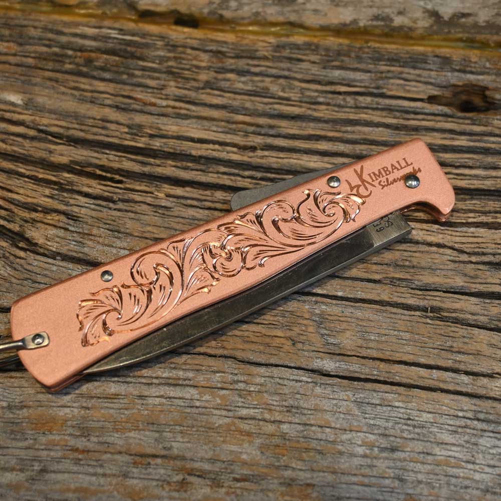 Hand Engraved Knife by KIMBALL Silverworks AAHT115