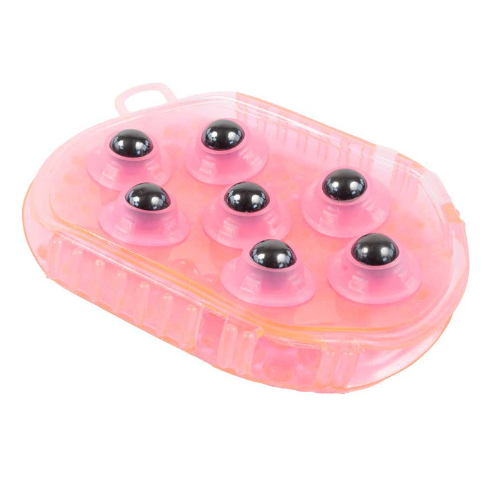 Teskey's Gel Mitt With Magnetic Massage Rollers Equine - Grooming Teskey's Pink  