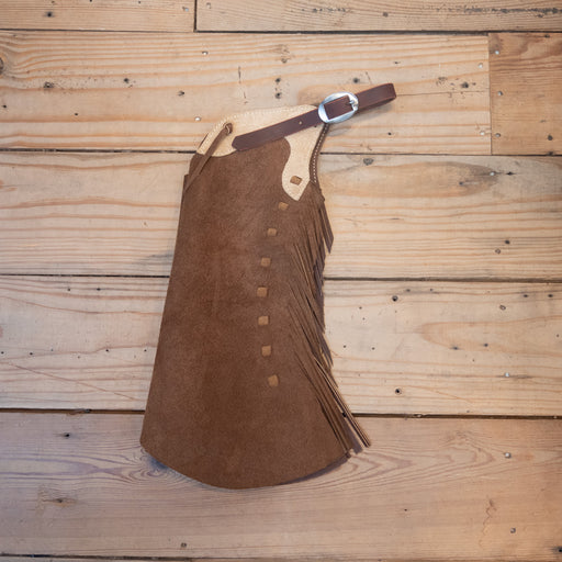 Kid's Brown Roughout Chaps Tack - Chaps & Chinks Jeremiah Miller
