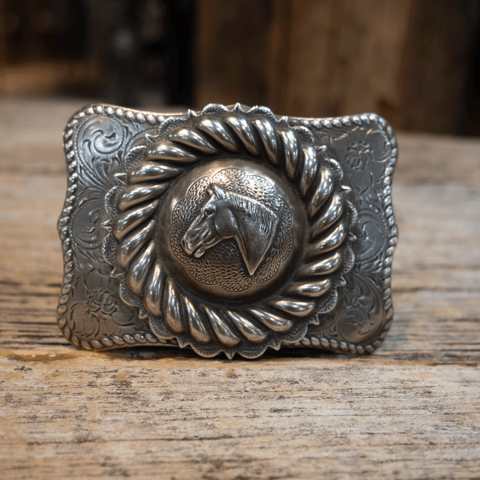 Vintage Handmade Sterling Silver Belt Buckle