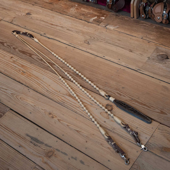 Handmade Rawhide Romel Reins