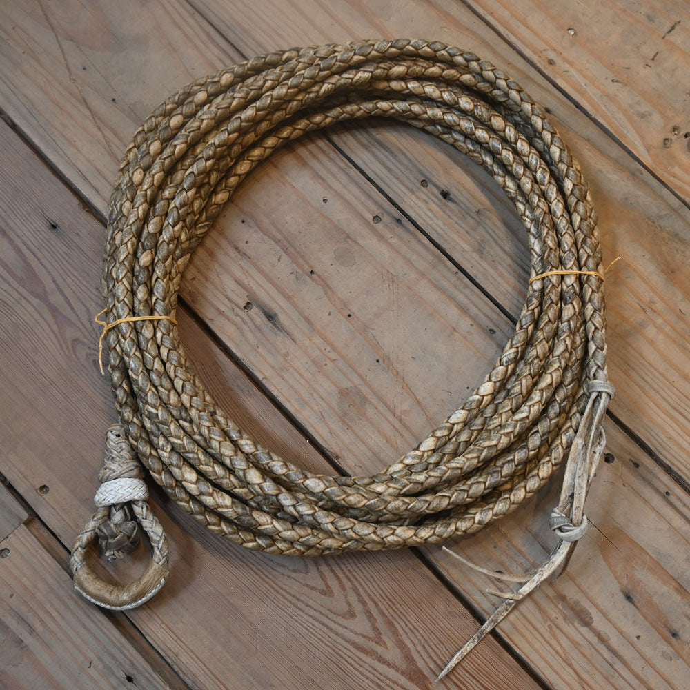 45' Handmade Rawhide Lariat Rope RR036 Tack - Ropes Teskey's   