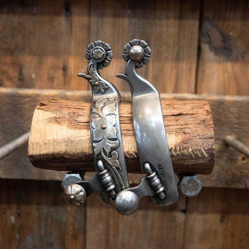 Kerry Kelley Spurs w/ Teal Rowel Tack - Spurs Kerry Kelley