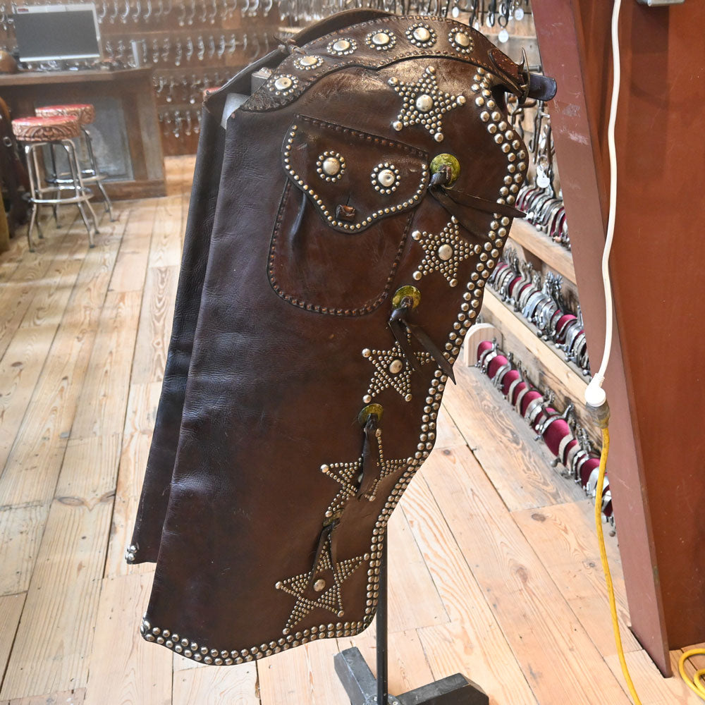 Red Myrick Vintage Cowboy Chaps Tack - Chaps & Chinks Red Myrick