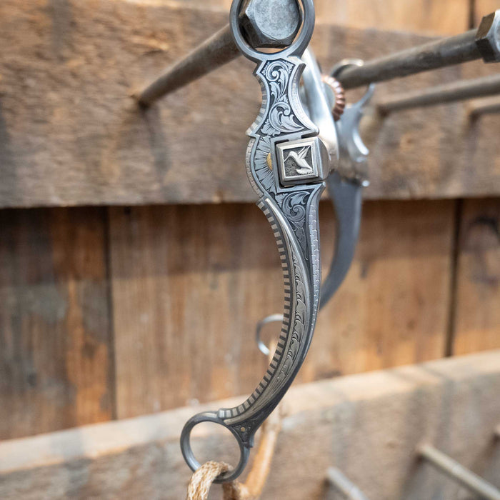 R. Looper Silver Engraved Tall Port w/Cricket Bit 1834