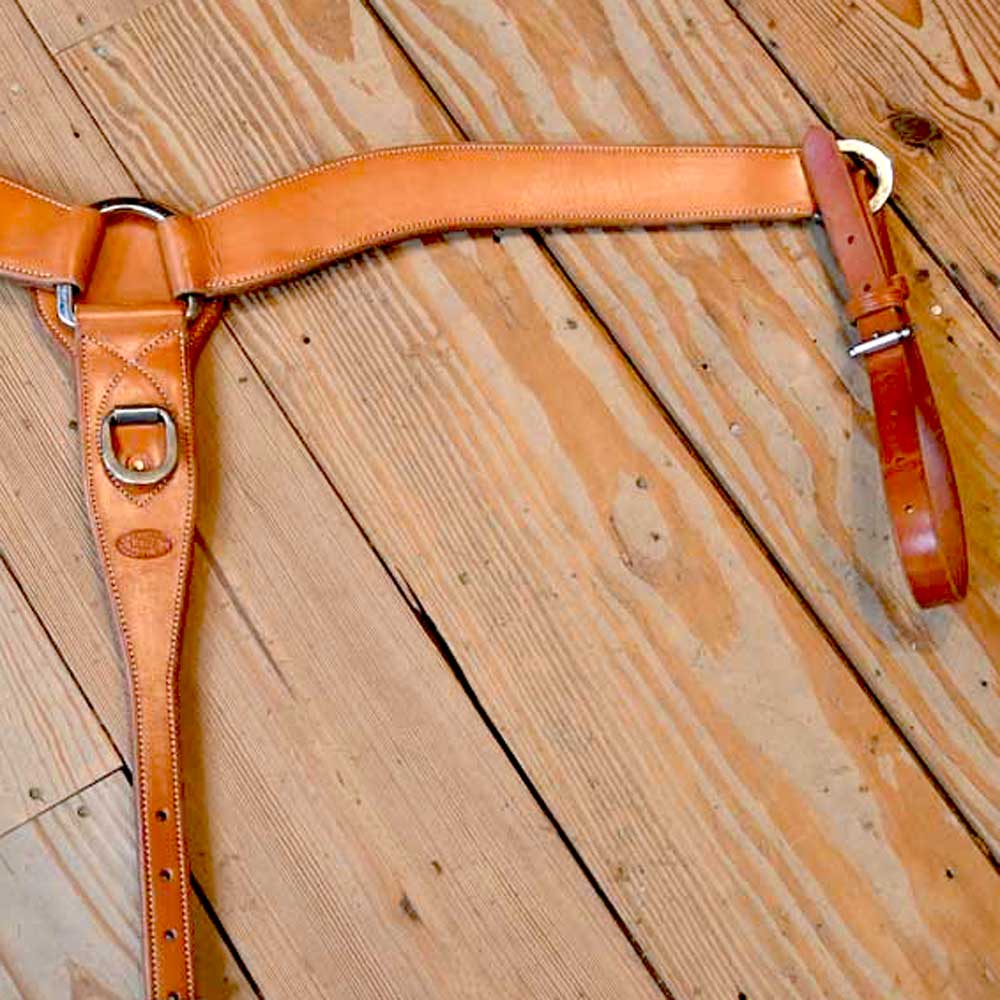 King Saddlery 2" Leather 3-Piece Breast Collar Tack - Breast Collars King Saddlery