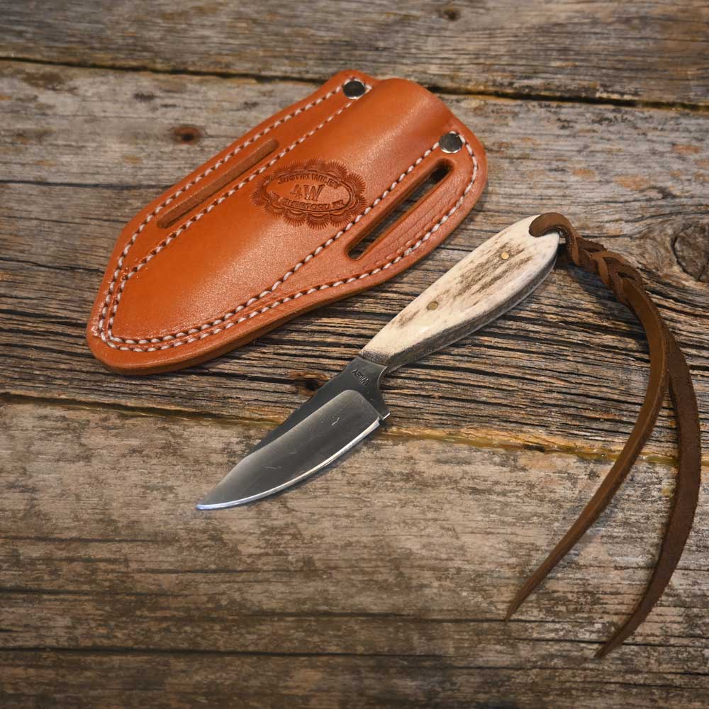 Justin Wiley Handmade Knife with Leather Sheath WK021 Knives Justin Wiley   