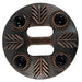 Feathered Black Stone Slotted Concho Tack - Conchos & Hardware MISC   