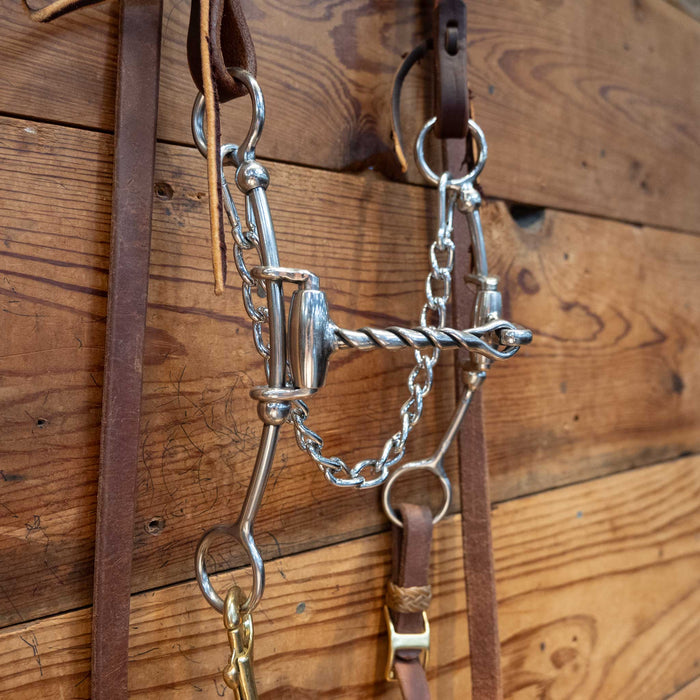 Cow Horse Supply Sliding Gag Snaffle Bridle Rig