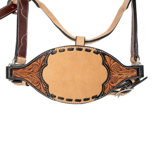 Professional's Choice Black Floral Roughout Bronc Halter Tack - Halters & Leads Professional's Choice
