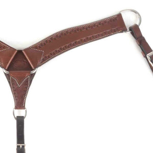 Teskey's Slickout Breast Collar w/Running W Border Tack - Breast Collars Teskey's