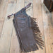 Large Dark Chocolate Slick Leather Chinks Tack - Chaps & Chinks Teskey's