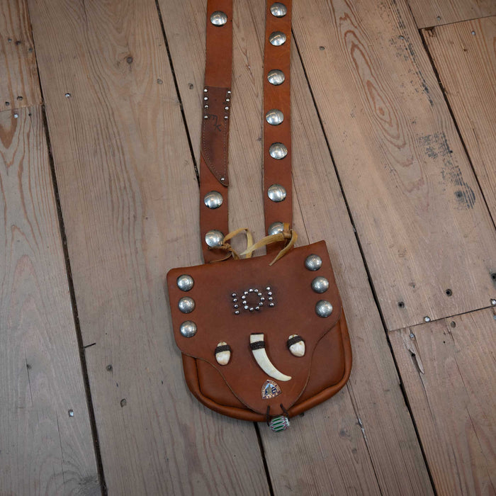 Handmade Cross Body Purse w/Vintage Conchos Collectibles Buffalo Arms Co.