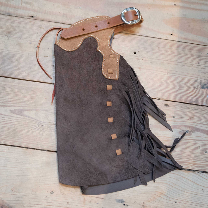 Kid's WLC's 18" Stepthroughs Chaps - Select Color Tack - Chaps & Chinks WLC Brown w/Black