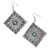 McIntire Saddlery Silver Leather Concho Earring WOMEN - Accessories - Jewelry - Earrings McIntire Saddlery   