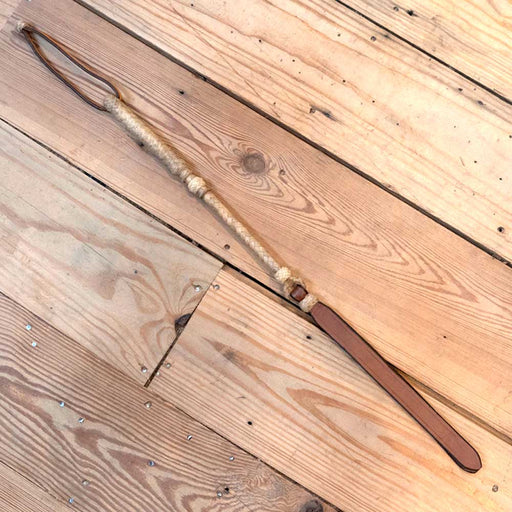 Handmade 25" Rawhide Quirt w/Popper Tack - Whips, Crops & Quirts SHOPMADE