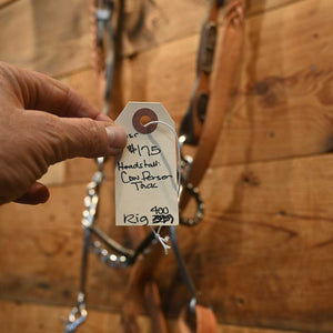 Bridle Rig -Cowperson Tack Headstall -Smooth Snaffle Gag-Bit - RIG400 Tack - Rigs Cowperson Tack   