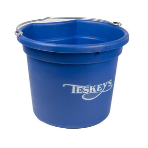 Teskey's 20 Quart Flat Back Bucket Barn - Buckets & Hangers Teskey's Blue  