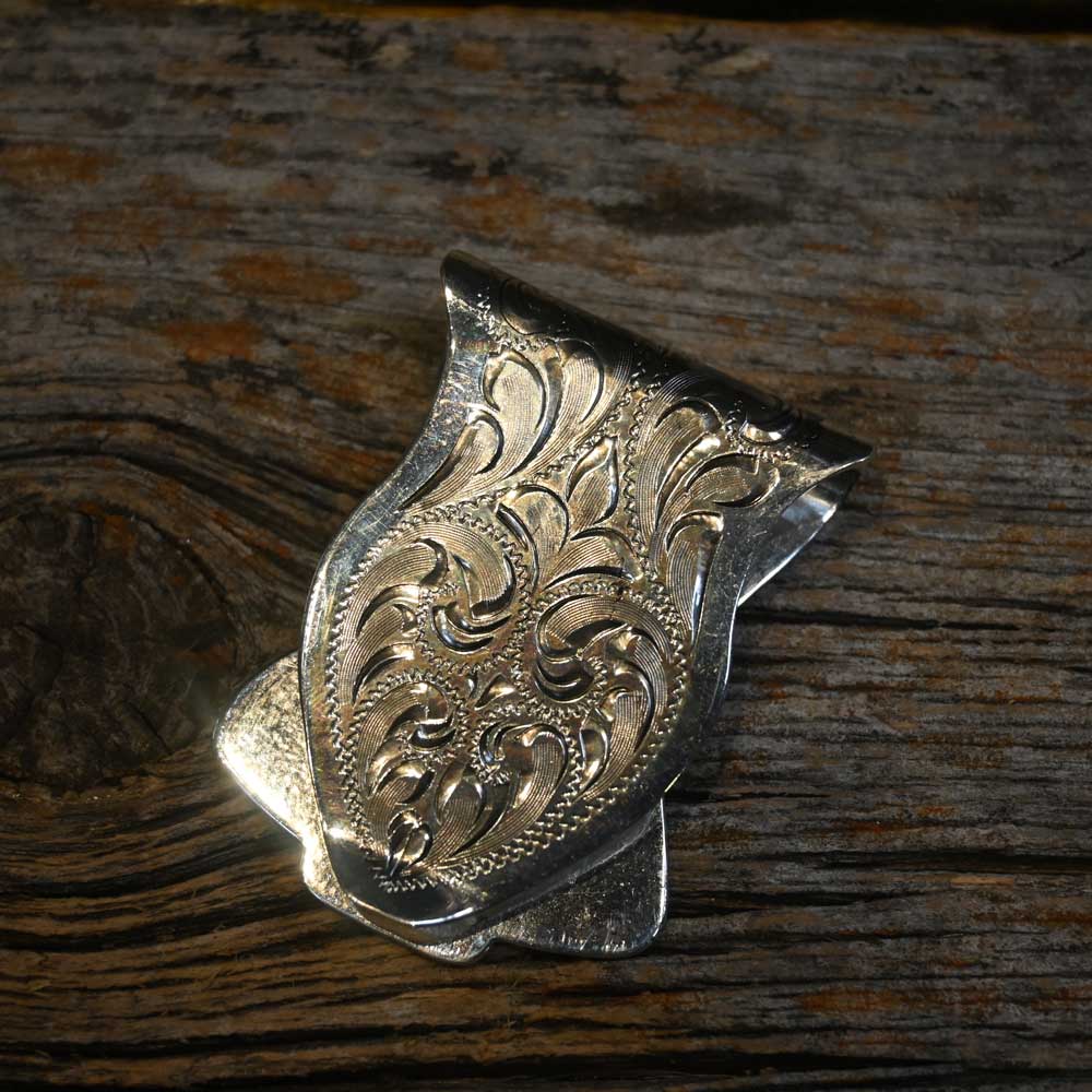 Handmade Silver Engraved Money Clip _CA1152 Collectibles TESKEY'S