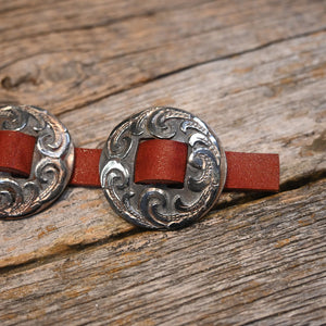 Silver Mounted 1 1/2" KAMPHAUS Slotted Concho Saddle Sets _CA1286 Tack - Conchos & Hardware Kamphaus