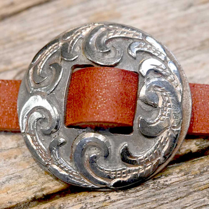 Kamphaus 1 1/2" Slotted Concho Saddle Set Tack - Conchos & Hardware Kamphaus