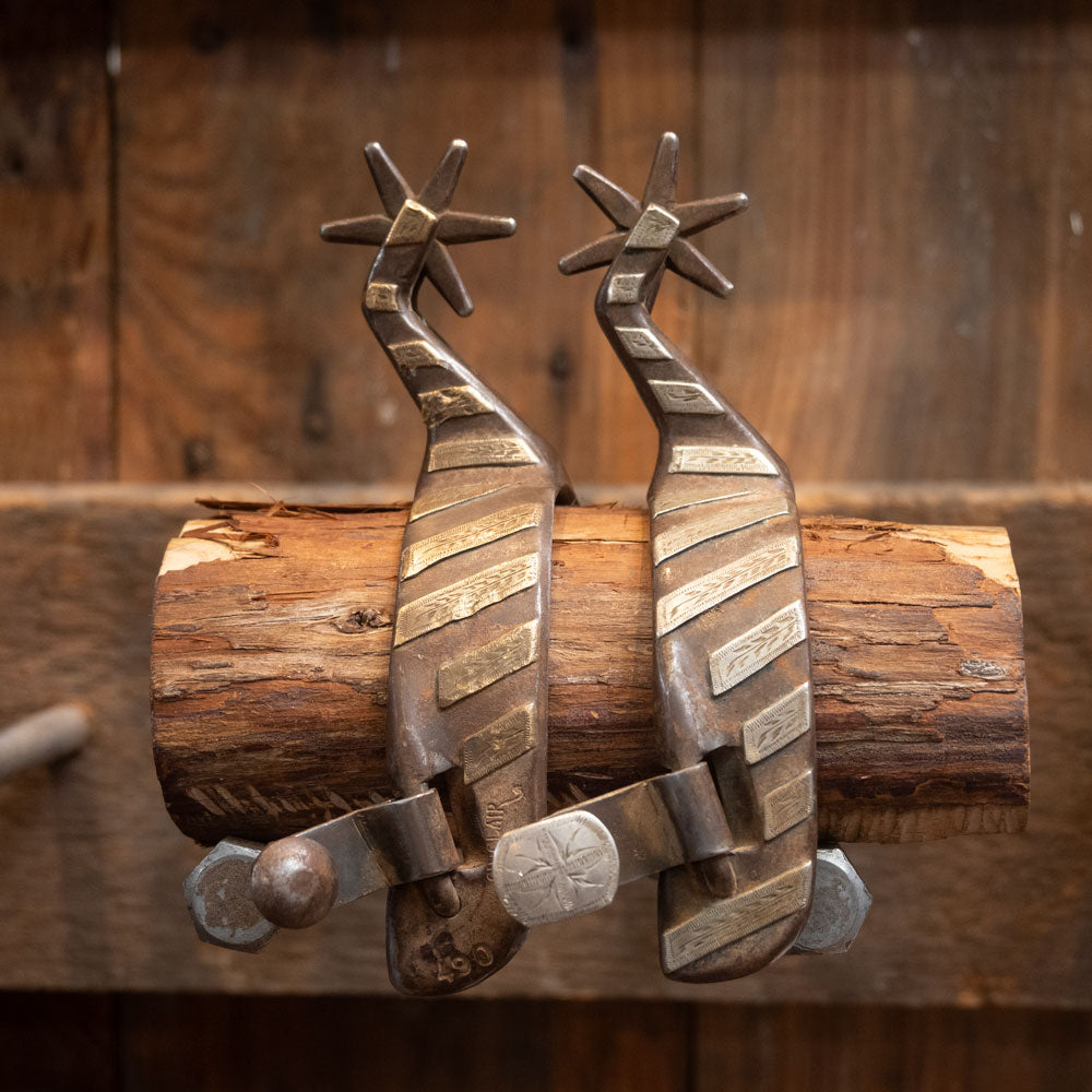 Silver & Copper Mounted Jason Sinclair Spurs
