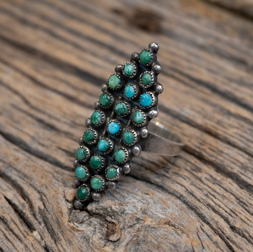 Navajo Sterling Silver & Turquoise Concho Ring WOMEN - Accessories - Jewelry - Rings Teskey's