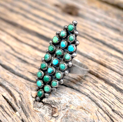 Navajo Sterling Silver & Turquoise Concho Ring WOMEN - Accessories - Jewelry - Rings Teskey's
