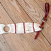 Handmade White Mohair Tripping Collar w/Red Stripes Tack - Breast Collars Iron Horse Head Brand