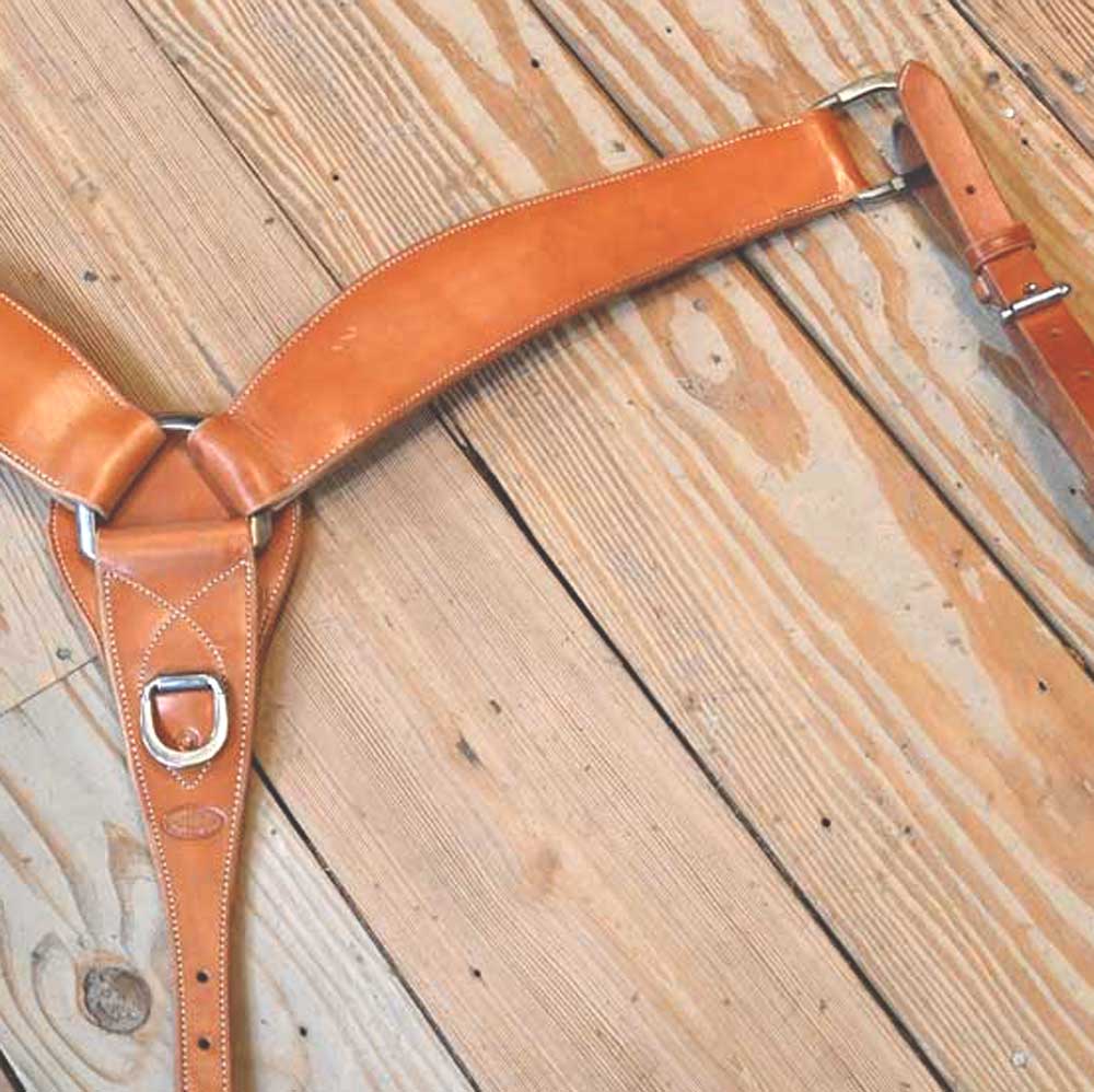 King Saddlery 3" Leather 3-Piece Breast Collar Tack - Breast Collars King Saddlery