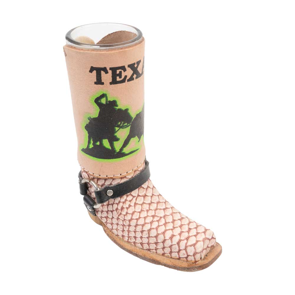 New Texas Cowboy Boot Shot Glass Sale Barn MISC   