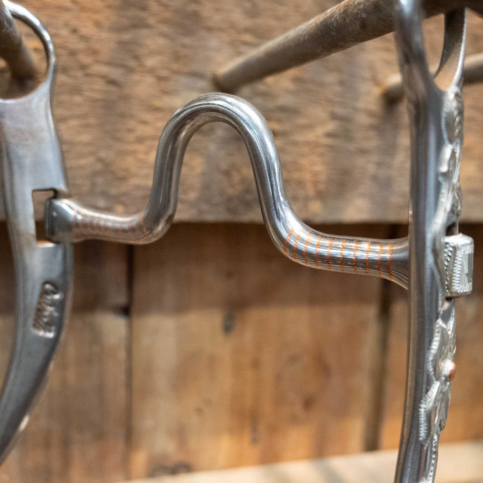 Cutrell Silver Mounted Solid Medium Port Bit