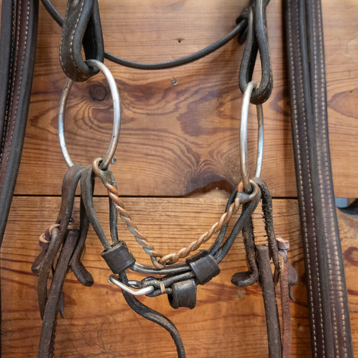 Reinsman O-Ring Twisted Snaffle Bridle Rig w/ Browband Headstall