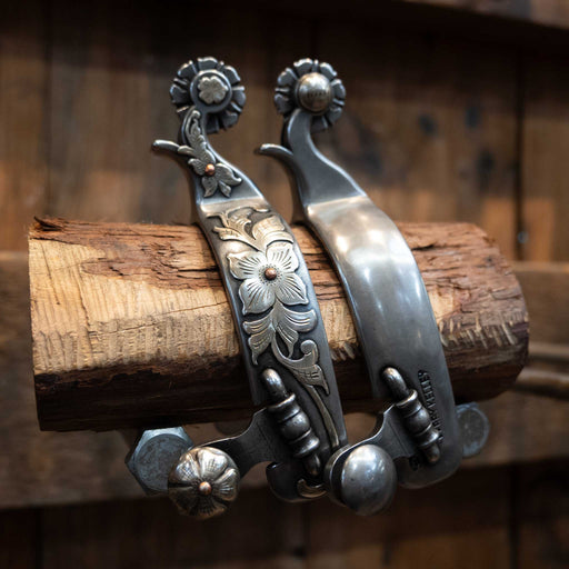 Kerry Kelley Spurs w/ Teal Rowel Tack - Spurs Kerry Kelley
