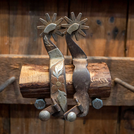 "TF" Silver Mounted 10pt. Spurs Tack - Spurs MISC