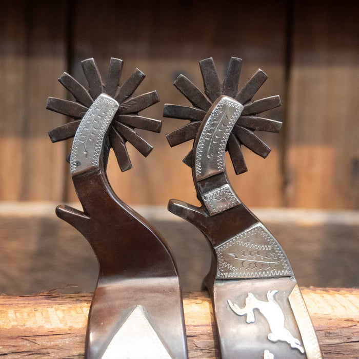 Jeff Payne Silver Mounted 12pt. Spurs