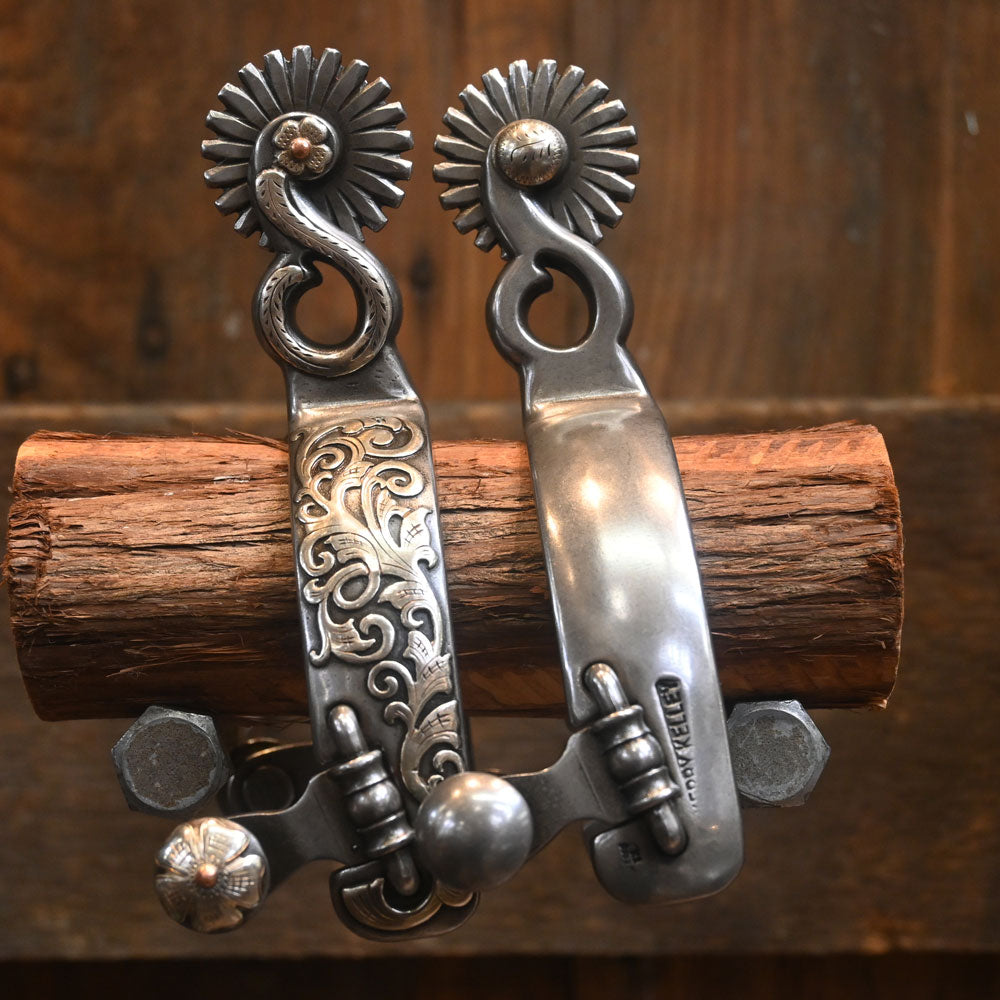 Kerry Kelley's Mens Silver Mounted Chihuahua Spurs SPUR699 Tack - Spurs Kerry Kelley   