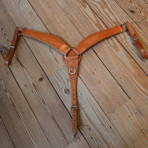 King Saddlery 3" Leather 3-Piece Breast Collar Tack - Breast Collars King Saddlery