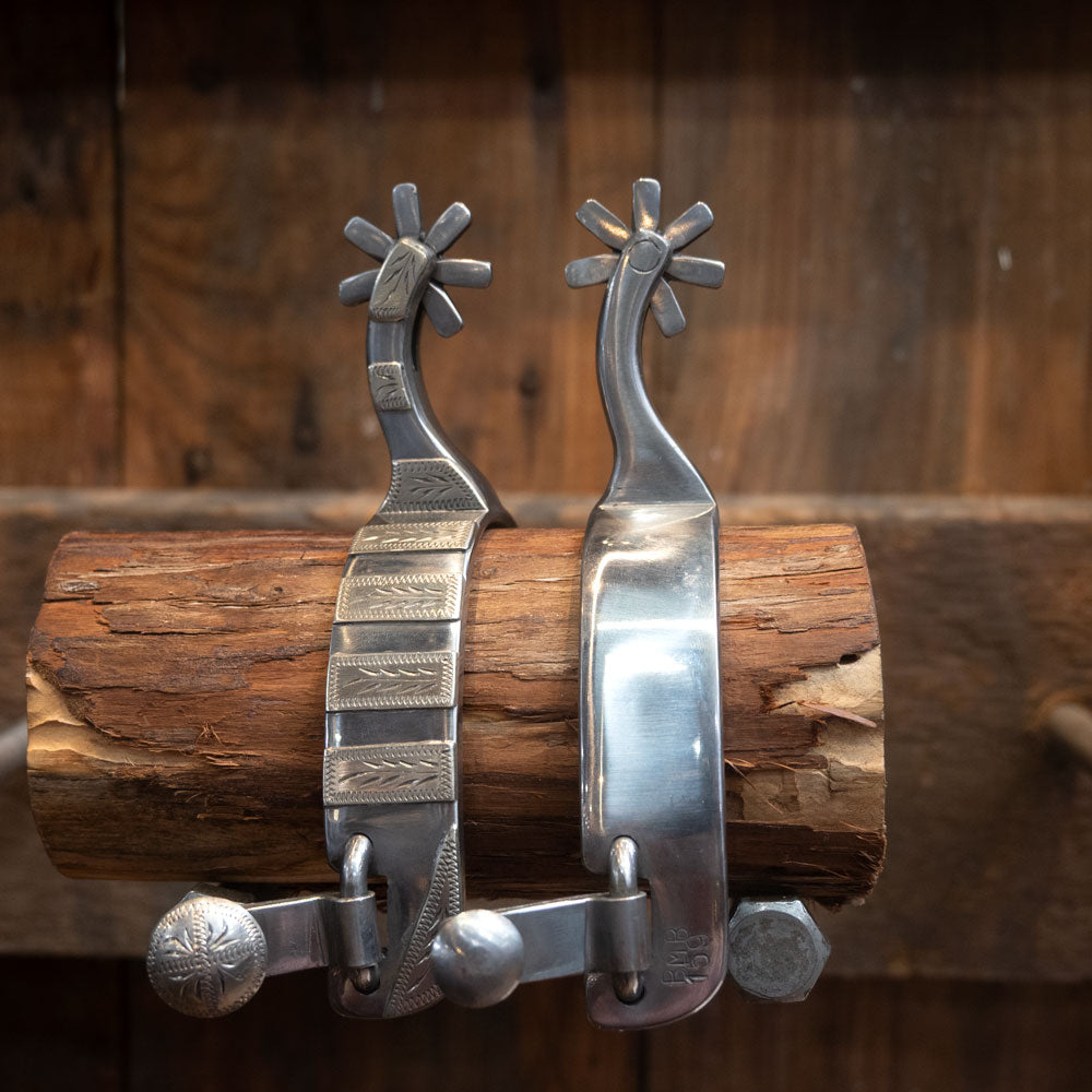 BMB Brandon Bradley 159 Silver Mounted Spurs