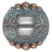 Patina Copper Scroll Slotted Concho Tack - Conchos & Hardware MISC   