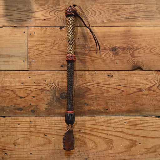 Handmade by Bronch Willoughby 22" Rawhide Hand Quirt Tack - Whips, Crops & Quirts Bronc Willoughby