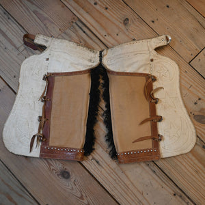 Vintage DW Scriber - Angora Wooly Child Western Shotgun Chaps Collectibles Dale Scribner