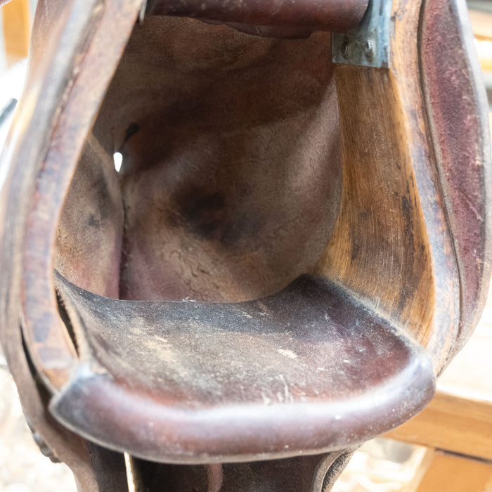 Vintage Leather Tapaderos with Wooden Stirrups