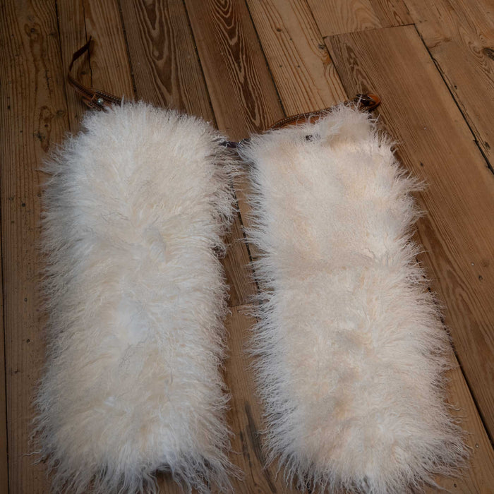 Snow White Angora Wooley Shotgun Chaps
